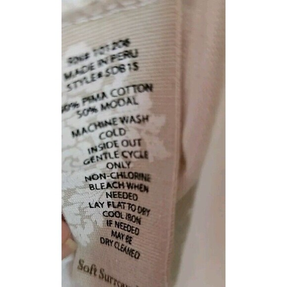 Soft Surroundings 2x cardigan Blouse tunic white pima cotton blend button pocket - Picture 4 of 11